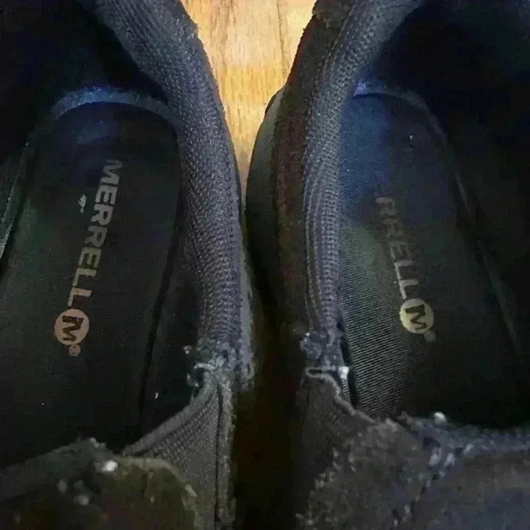 Merrell Men’s Espresso Brown Suede Leather Shoes Size 8 Slip On Loafers - Picture 7 of 8